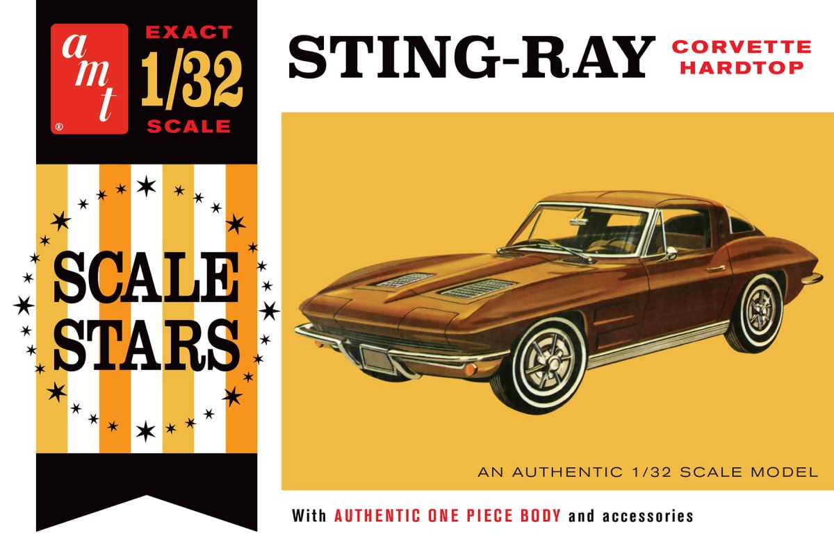 Zdjęcie główne produktu Chevy Corvette Sting-Ray (1963) 1:32 AMT 1112