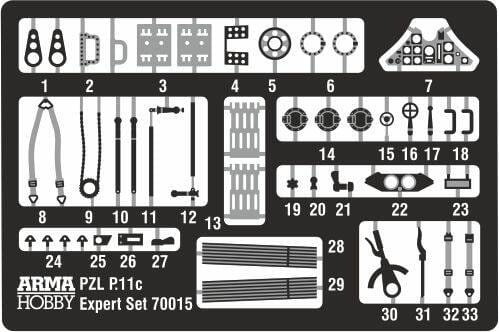 Zdjęcie dodatkowe produktu PZL P.11c Expert Set 1:72 Arma Hobby 70015