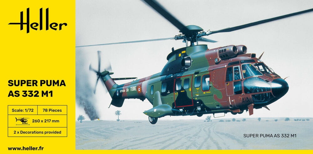 Zdjęcie główne produktu Super Puma AS 332 M1 1:72 Heller 80367
