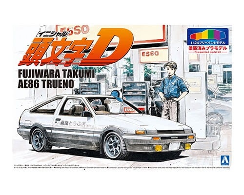 Zdjęcie główne produktu Toyota AE86 Trueno Pre-Painted Initial D Takumi Fujiwara 1:24 Aoshima 061992
