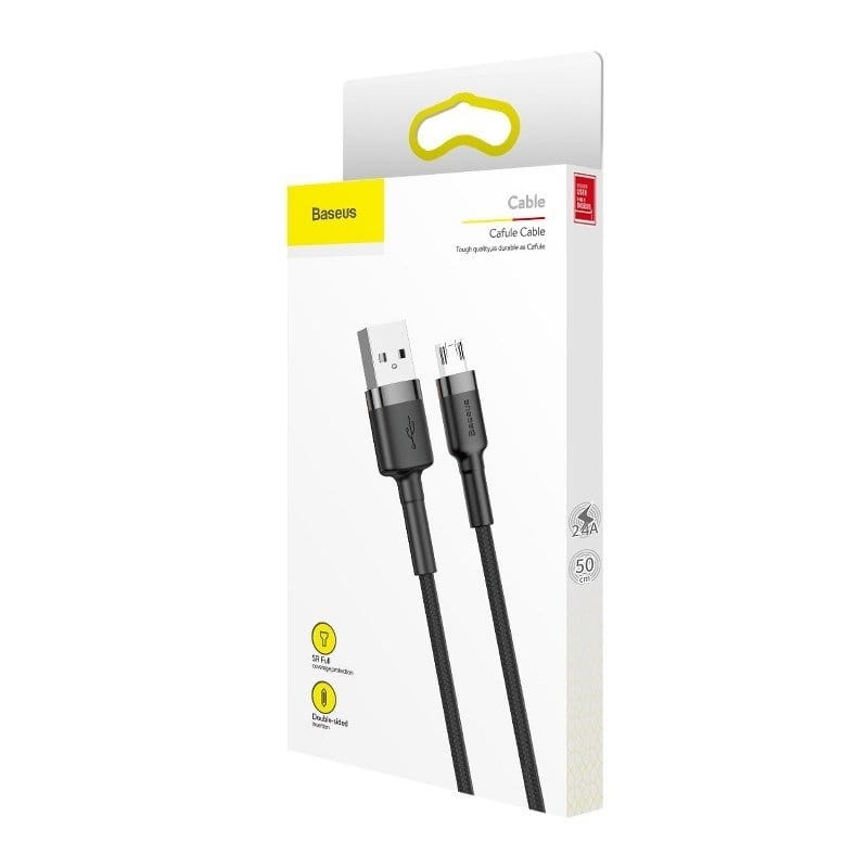 Zdjęcie dodatkowe produktu Przewód USB <-> Micro USB Baseus Cafule 1m 2,4A kabel