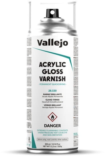 Zdjęcie główne produktu Vallejo 28530 Acrylic Gloss Spray Varnish Lakier Błyszczący 400ml