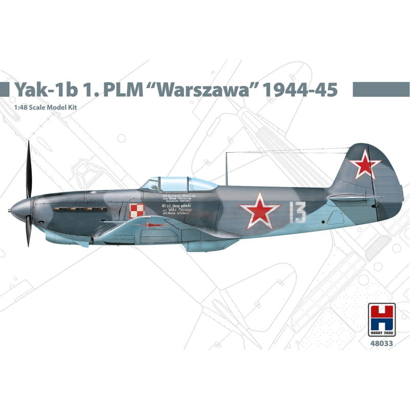 Zdjęcie główne produktu Yak-1b 1. PLM Warszawa 1944-45 1:48 Hobby 2000 48033