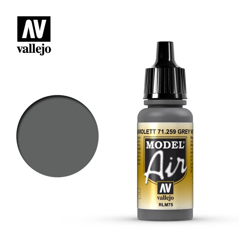 Zdjęcie główne produktu Vallejo 71259 Grey Violet RLM75 Model Air Farba