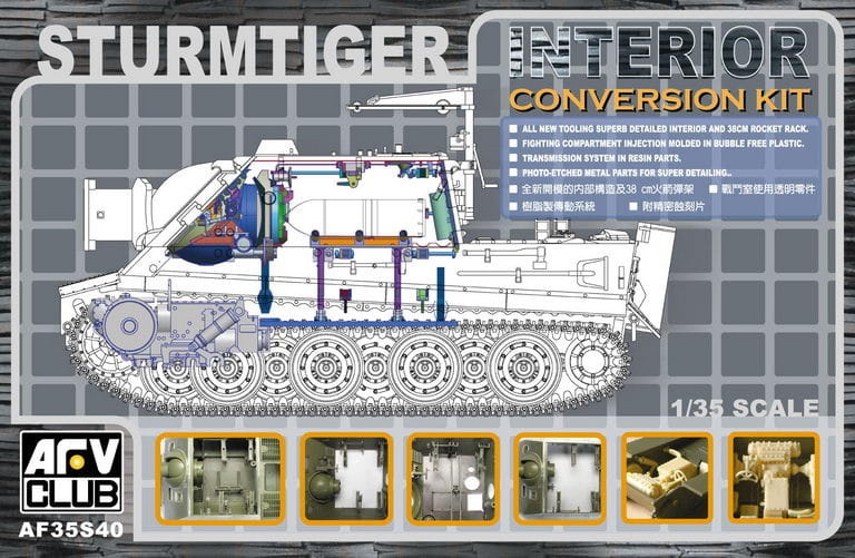 Zdjęcie główne produktu Sturmtiger (Interior Conversion Kit) 1:35 AFV Club 35S40