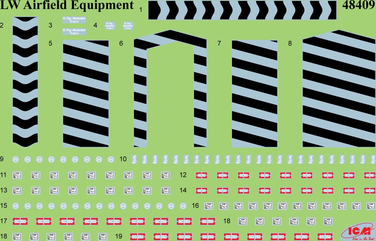 Zdjęcie dodatkowe produktu Luftwaffe Airfield Equipment 1:48 ICM 48409