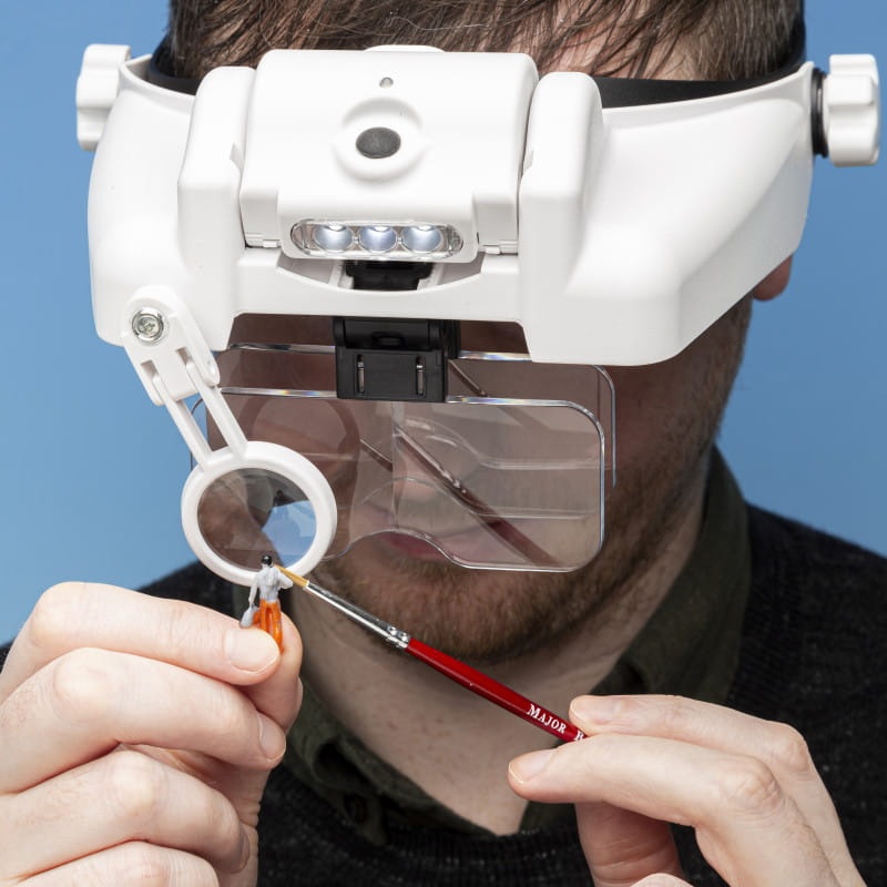 Zdjęcie dodatkowe produktu Profesjonalna lupa na głowę z podświetleniem LED Lightcraft Shesto LC1769USB