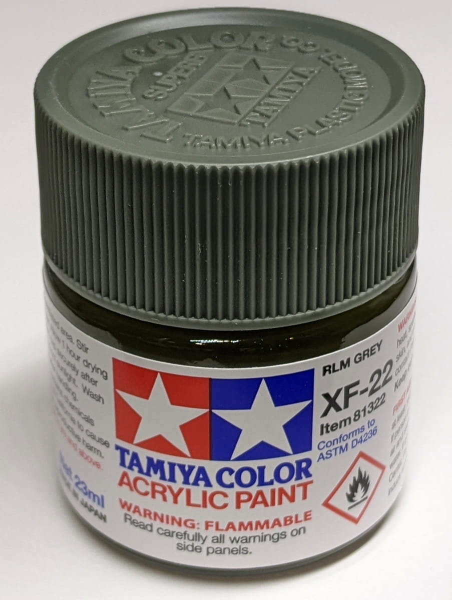 Zdjęcie dodatkowe produktu Tamiya 81322 XF-22 RLM Grey Farba 23ml XF22 Acrylic
