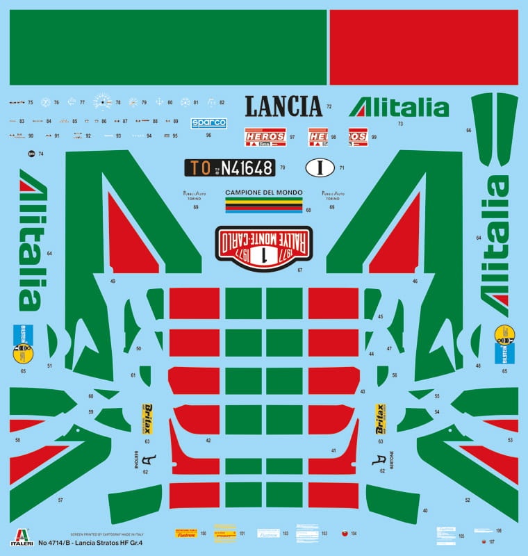 Zdjęcie dodatkowe produktu Lancia Stratos HF Gr.4 1:12 Italeri 4714