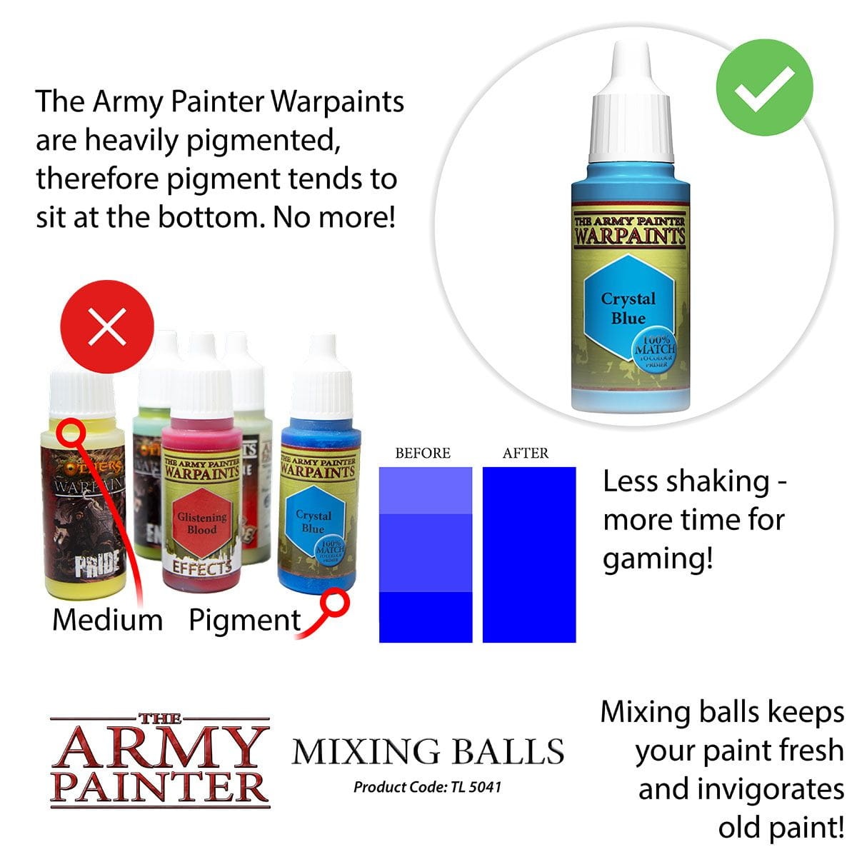 Zdjęcie dodatkowe produktu Kulki do mieszania farb Army Painter (100szt.)