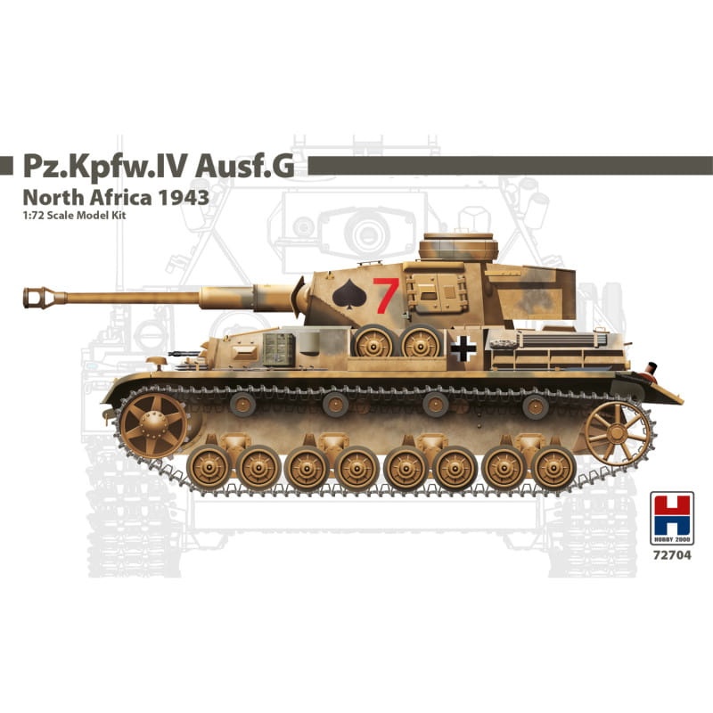 Zdjęcie główne produktu Pz.Kpfw.IV Ausf.G North Africa 1943 1:72 Hobby 2000 72704