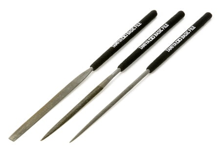 Zdjęcie główne produktu Zestaw pilników modelarskich (3szt) Tamiya 74104 Smooth Double-Cut