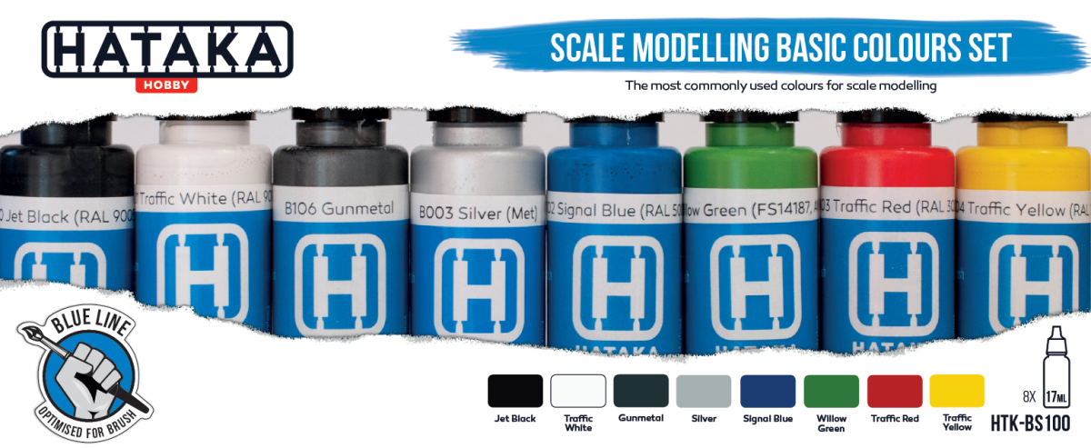 Zdjęcie dodatkowe produktu Zestaw Hataka BS100 Scale modelling basic colours set (8szt.)