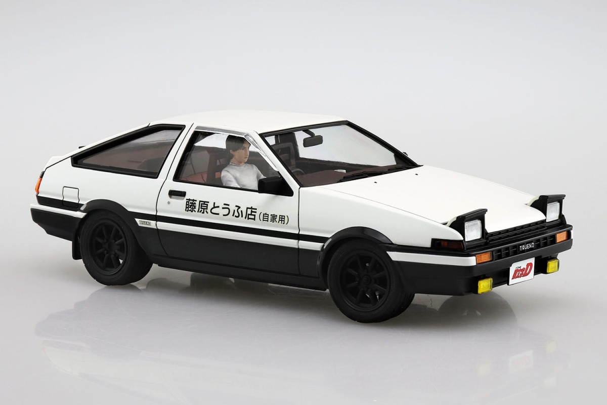 Zdjęcie dodatkowe produktu Toyota AE86 Trueno Initial D (plus figurka Takumi Fujiwara) 1:24 Aoshima 059548