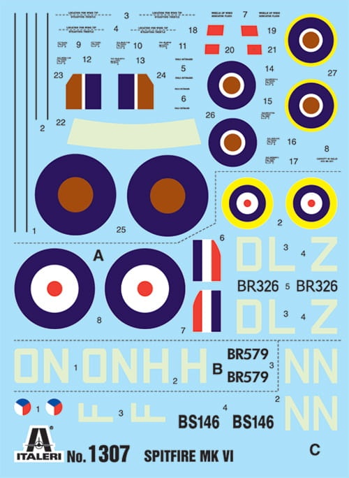 Zdjęcie dodatkowe produktu Spitfire Mk. VI 1:72 Italeri 1307