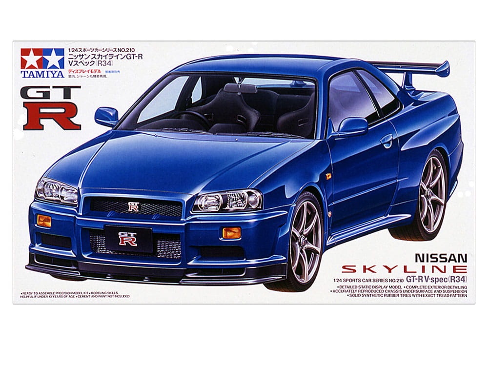 Zdjęcie główne produktu Nissan Skyline R34 GT-R V-spec 1:24 Tamiya 24210