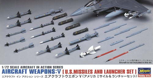 Zestaw amerykańskiej rakiety i wyrzutni (Aircraft Weapon V) 1:72 Hasegawa X72-9