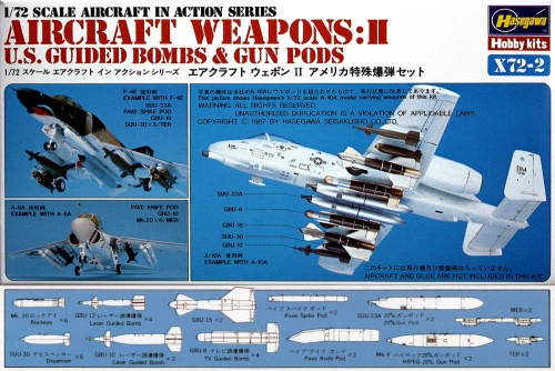Zestaw amerykańskich bomb specjalnych (Aircraft Weapons II) 1:72 Hasegawa X72-2