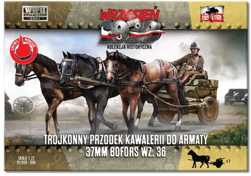 Trójkonny przodek kawalerii do armaty 37mm Bofors wz. 36 1:72 First To Fight PL099