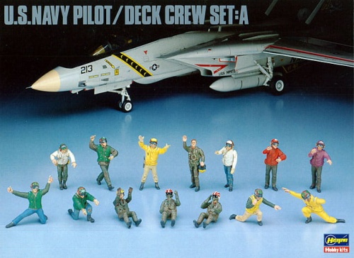 US Navy Pilot/Deck Crew Set A 1:48 Hasegawa X48-6