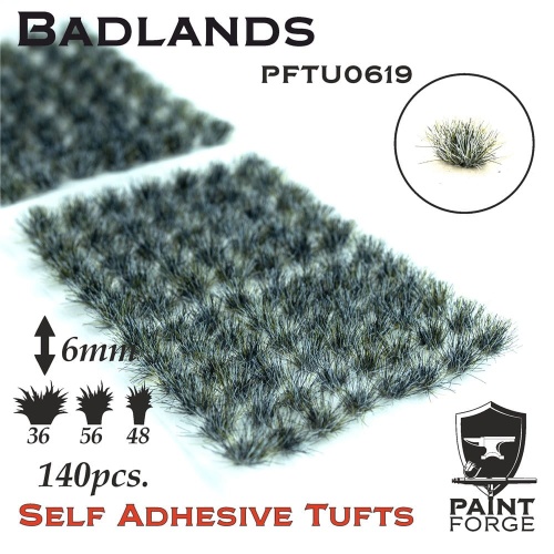 Badlands Grass Tufts 6mm (140szt) Paint Forge PFTU0619