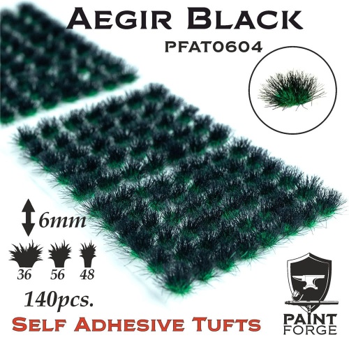 Aegir Black Alien Tufts 6mm (140szt) Paint Forge PFAT0604