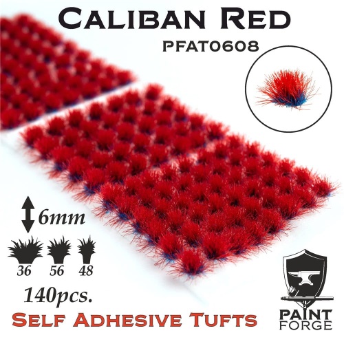 Caliban Red Alien Tufts 6mm (140szt) Paint Forge PFAT0608