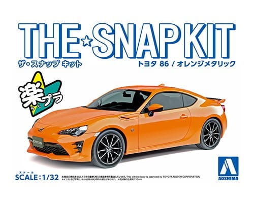 Toyota 86 (Orange Metallic) SNAP KIT 1:32 Aoshima 054192