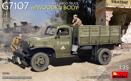 1,5t 4x4 G7107 Cargo Truck w/Wooden Body 1:35 MiniArt 35386