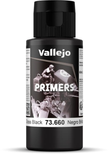 Vallejo 73660 Gloss Black Surface Primer Podkład Farba 60ml