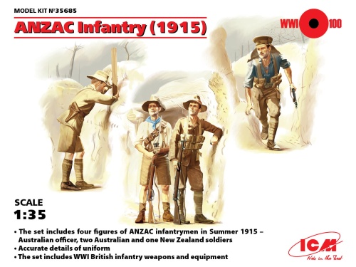 ANZAC Infantry (1915) 1:35 ICM 35685