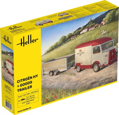 Citroen HY plus Goods Trailer 1:24 Heller 50331