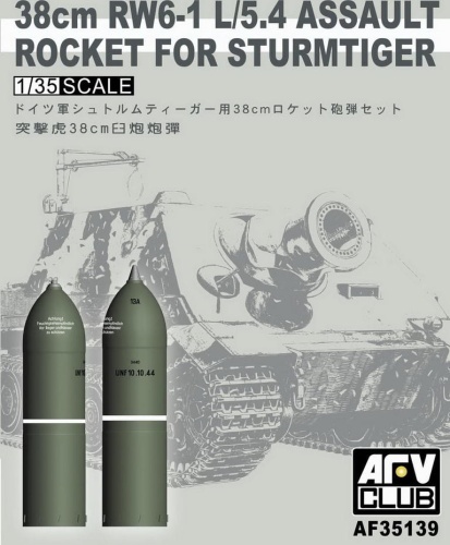 38cm Rw6-1 L/5.4 Assault Rocket For Sturmtiger 1:35 AFV Club 35139