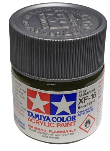 Tamiya 81316 XF-16 Flat Aluminum Farba 23ml XF16 Acrylic
