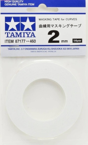 Taśma maskująca 2mm do kształtów Masking Tape for Curves 2mm Tamiya 87177