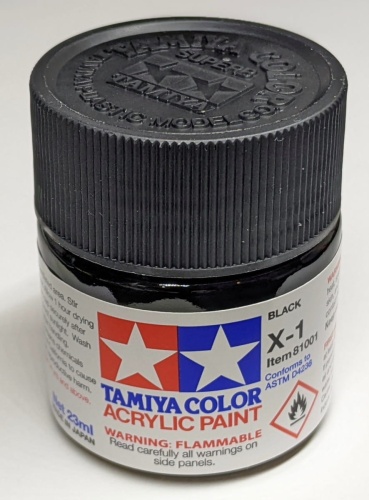 Tamiya 81001 X-1 Black Farba 23ml X1 Acrylic
