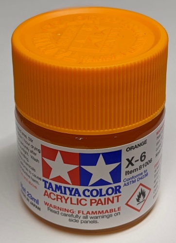 Tamiya 81006 X-6 Orange Farba 23ml X6 Acrylic