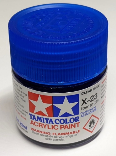 Tamiya 81023 X-23 Clear Blue Farba 23ml X23 Acrylic