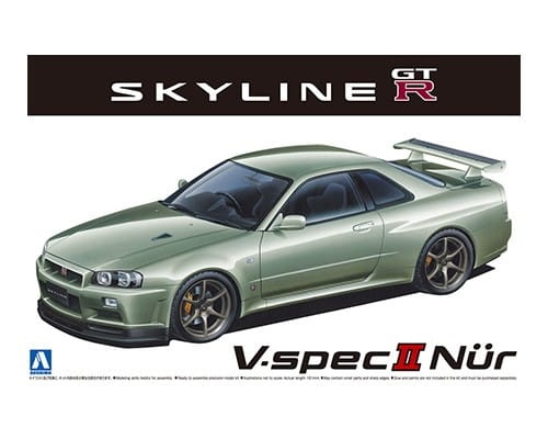 Nissan Skyline R34 GT-R V-Spec II Nur. '02 BNR34 1:24 Aoshima 062753