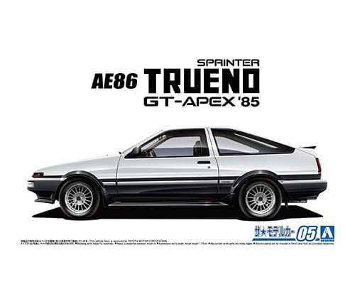 Toyota AE86 Sprinter Trueno GT-APEX '85 1:24 Aoshima 061411