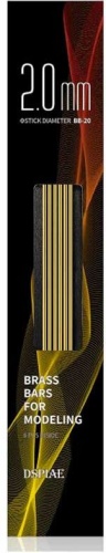 Pręt mosiężny śr. 2mm dł. 200mm do modelowania (6szt) DSPIAE BB-20