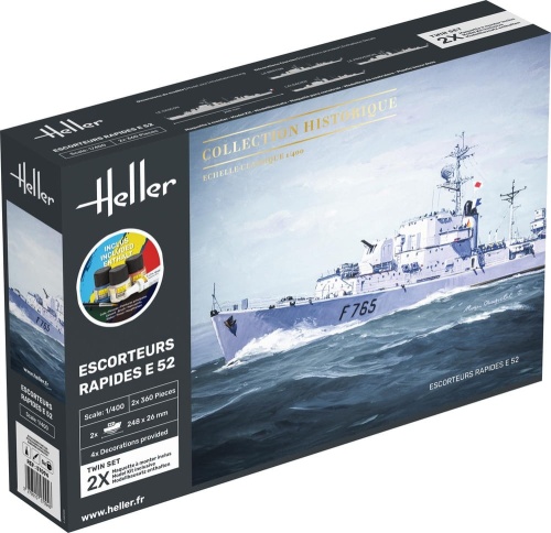 Escorteurs Rapides E 52 STARTER KIT (z farbami, klejem i pędzlem) 1:400 Heller 57094