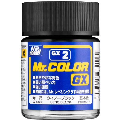 Mr. Color GX-002 Ueno Black czarny błysk farba 18ml GX2