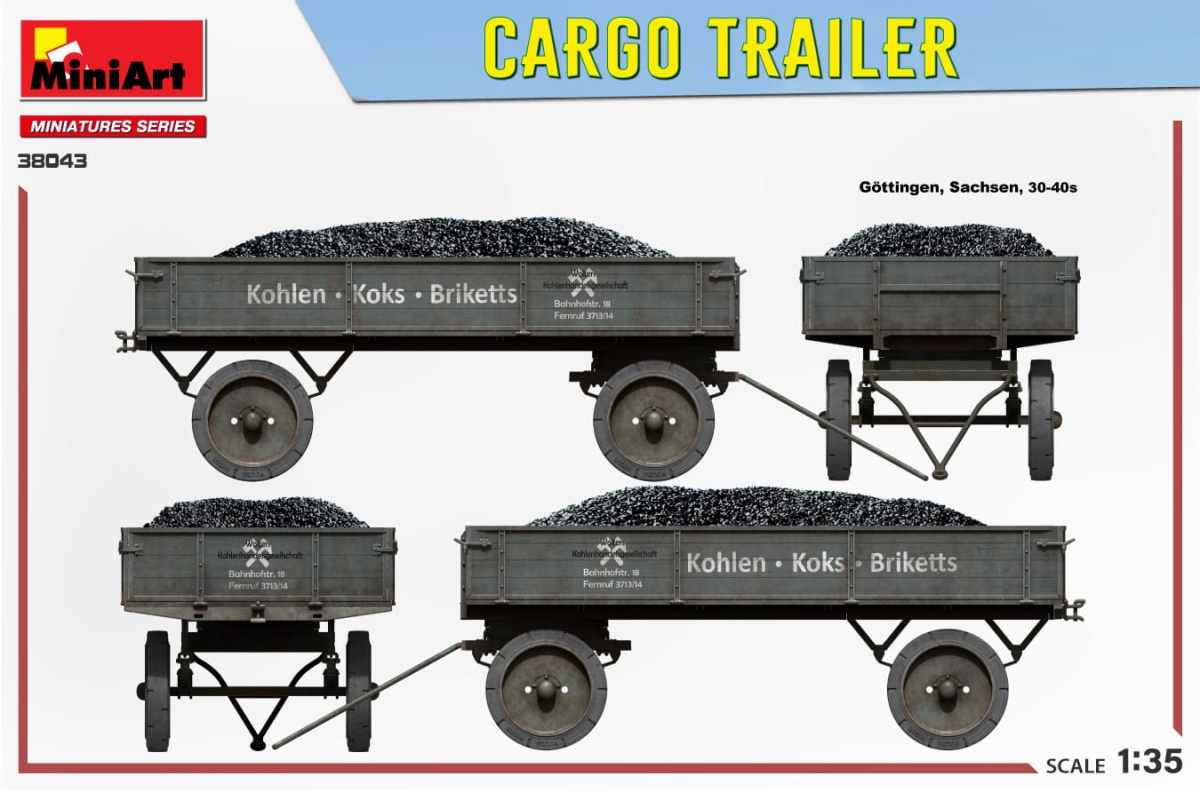 Zdjęcie dodatkowe produktu Przyczepa Cargo Trailer (German) 1:35 MiniArt 38043