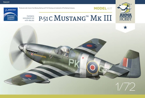 P-51C Mustang Mk III 1:72 Arma Hobby 70039
