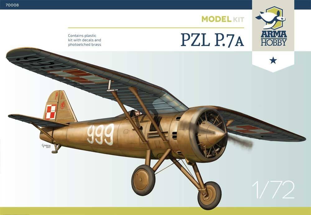 Zdjęcie główne produktu PZL P.7a Junior Kit 1:72 Arma Hobby 70008