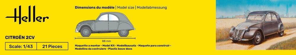 Zdjęcie dodatkowe produktu Citroen 2 CV Starter Kit 1:43 Heller 56175