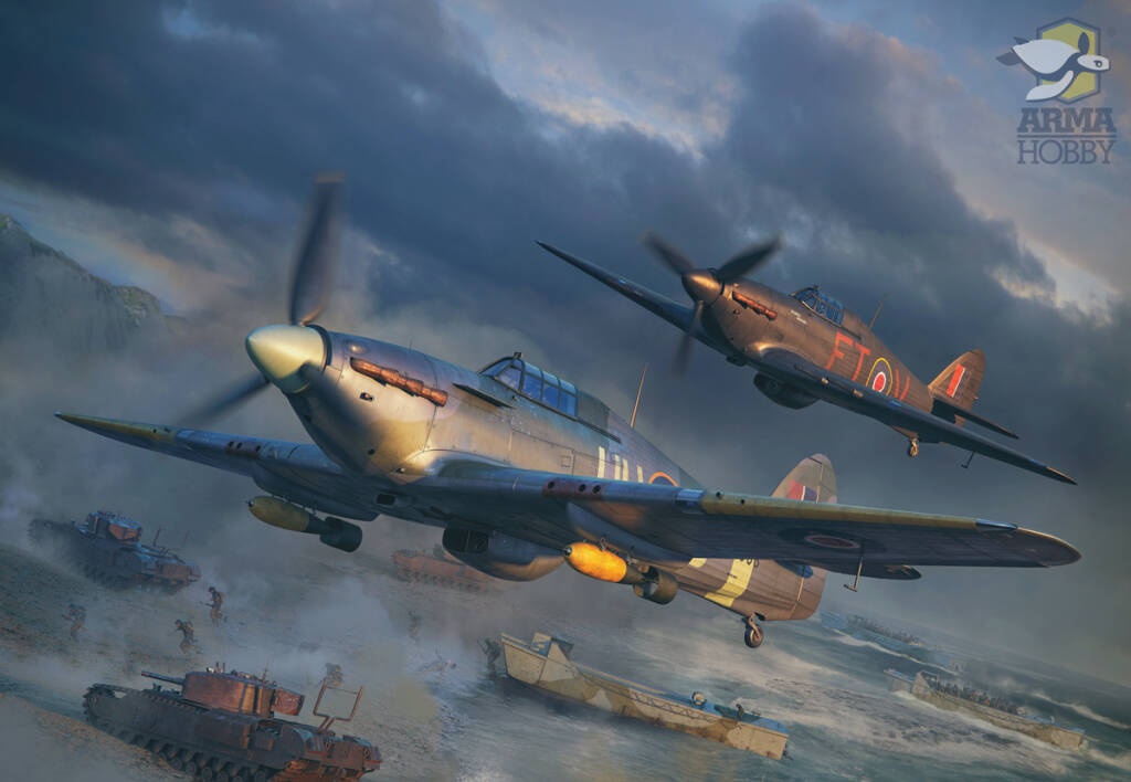 Zdjęcie dodatkowe produktu Hurricane Mk II A/B/C Dieppe Deluxe Set 1:72 Arma Hobby 70054