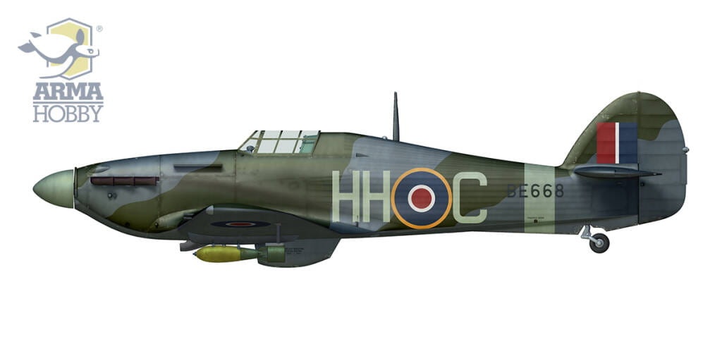 Zdjęcie dodatkowe produktu Hurricane Mk II A/B/C Dieppe Deluxe Set 1:72 Arma Hobby 70054
