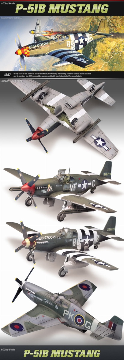 Zdjęcie dodatkowe produktu P-51B Mustang 1:72 Academy 12464